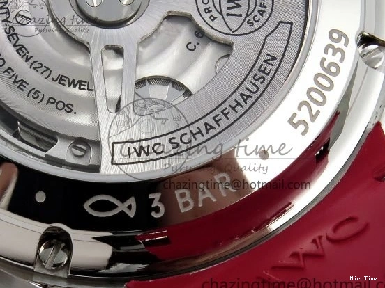 MIROTIME 0111 Reliable Portuguese Chrono IW3716 Z+F 1:1 Best Edition Red Dial on Red Rubber Strap A 7015